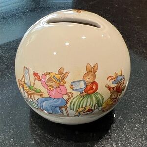 Royal Doulton Bunnykins Money Ball bank.